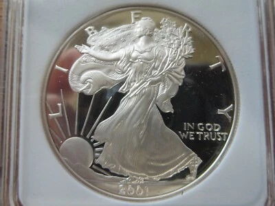 2001-w silver eagle  (31-039)  DCAM - Image 1 of 2