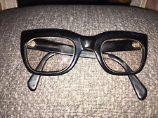 True Vintage Menâ€™s Thick Black Horn Rim Eyeglasses 50/24 Kds No. 101