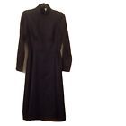 VTG 60's 70's Black  Alison Ayres 3/4 Sleeves Dress Size 12