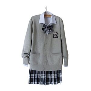 JK Uniform 4 Piece Set Large Size High School Girl School Uniform Spring Autumn