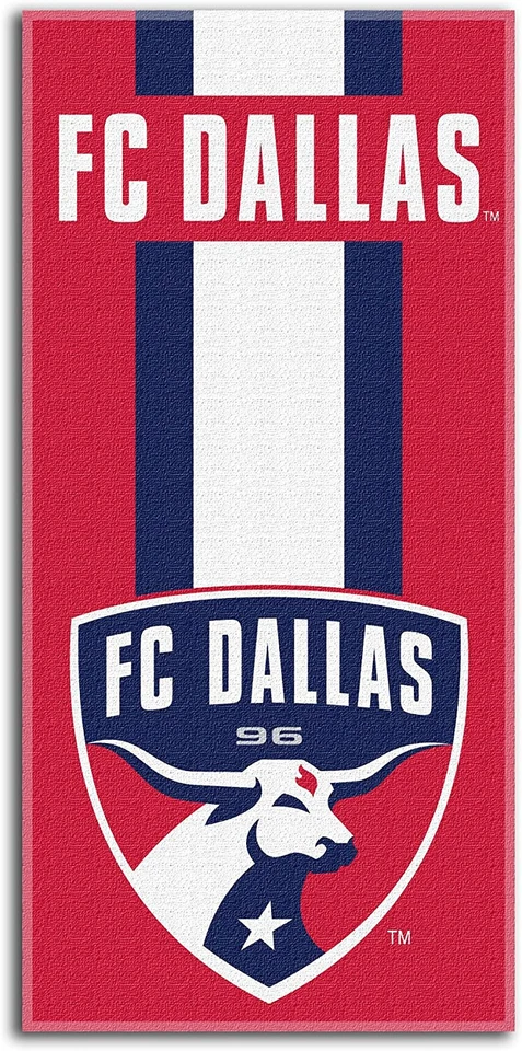 FC 达拉斯足球沙滩毛巾30x60英寸西北公司 — 第 1/1 张图片