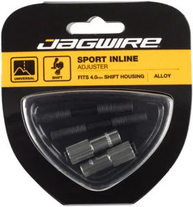 Jagwire Sport 4mm Mini Inline Cable Tension Adjusters Pair Titanium - Picture 1 of 1