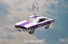 1966 Dodge Charger Custom Christmas Ornament 1/64 Chrome Adorno Muscle R/T Hemi