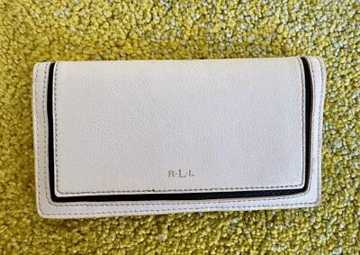 Cartera de cuero blanca para mujer Lauren Ralph Lauren  Foto 1 de 4