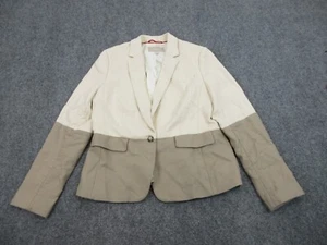 Banana Republic Blazer Womens 14 Brown Beige Jacket Coat Office Pocket Casual - Picture 1 of 11