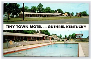 Postkarte: KY Tiny Town Motel, AAA, Swimming Pool, Guthrie, Kentucky - unbesendet - Bild 1 von 2