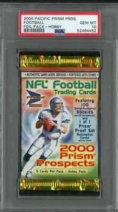 Pacific Prism Prospects Football Hobby Foil Pack 2000 - PSA 10 - GEM MT - ¿Brady? - Imagen 1 de 2
