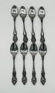 Oneida Northland Heavy Stainless Flatware OHS64 Scroll Floral 8 Soup Spoons - Picture 1 of 5