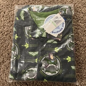 Size 8 BUZZ LIGHTYEAR Blue Polyester Flannel 2 Piece Pajama Set NWT Disney - Picture 1 of 5