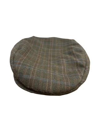 Gorra plana retro Stetson para hombre marrón y azul mezcla de lana a cuadros talla M SKU 6931 Foto 1 de 4