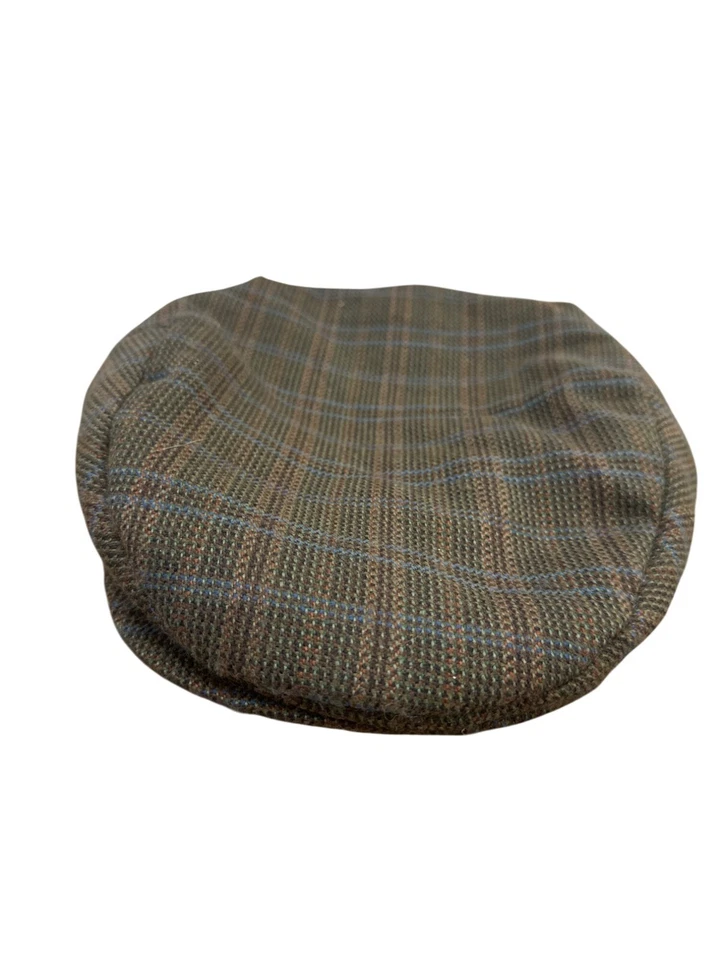 Gorra plana retro Stetson para hombre marrón y azul mezcla de lana a cuadros talla M SKU 6931 Foto 1 de 4