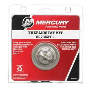 Mercury Mercruiser Quicksilver Replacement 140 Degree Thermostat Kit PN 807252T4 - Foto 1 di 9