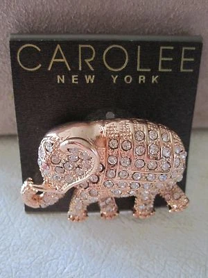 Nuevo con etiquetas Carolee tono oro rosa mamá el mundo elefante rosado PIn con cristales - $65 Foto 1 de 4