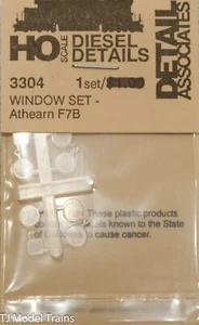 Detail Associates # 3304 Window Set, Athearn F7B HO Scale - Picture 1 of 1