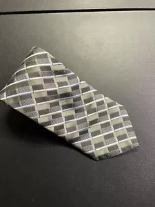 ROBERTO VILLINI COUTURE Silk Tie Multicolored Checkered 62”x4” EUC Silk - Picture 1 of 7