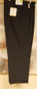 PANTALONES DE VESTIR NUEVOS CON ETIQUETAS HAGGAR BIG & TALL 54X30 NEGROS PLISADOS DELANTEROS CINTURA EXPANDIDA CON PUÑOS - Imagen 1 de 5