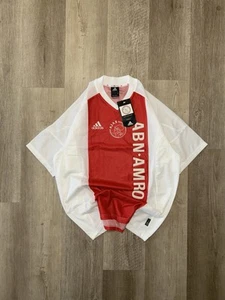 2003 white and red AJAX ADIDAS home kit sportswear short sleeve soccer jersey - Picture 1 of 7