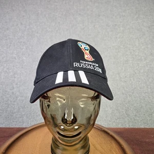 FIFA World Cup Russia 2018 Black and Red Strap Back Adidas Hat Cap EUC - Picture 1 of 13