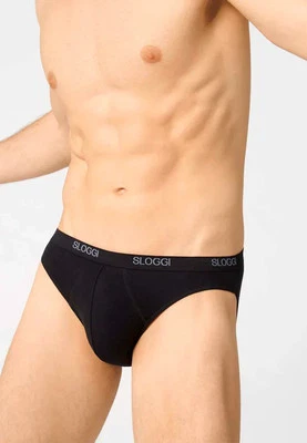 2 Slip Mini Uomo Sloggi Bi-Pack Cotone Elasticizzato Elastico Esterno Comfort - Immagine 1 di 4