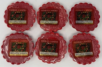 Yankee Candle RED APPLE WREATH Wax Potpourri Tart Melts, 0.8oz LOT OF 6 - Image 1 of 2