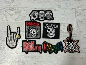 Lot of Heavy Metal Rock Band Patches Iron On Embroidered Iron Maiden Rancid NEW - Picture 1 of 3