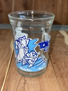 Vintage~Tom and Jerry The Movie Welch's 1993 barattolo/tazza gelatina vetro da collezione gatti - Foto 1 di 8