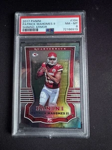 Patrick Mahomes 2017 Rookie Panini Shining Armor Rainbow Holo PSA 8 - Picture 1 of 2