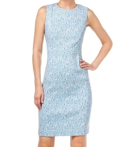 Vestido vaquero sin mangas para mujer Calvin Klein hasta la rodilla azul blanco talla 14 - Imagen 1 de 6