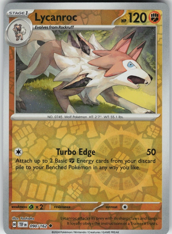 PO-01 Reverse Holo Lycanroc 090/162 Uncommon SV05: Temporal Forces - Image 1 of 1