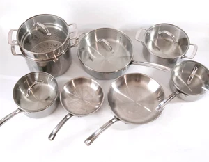 Set of 13 pc VIKING 3 Ply Stainless Steel Aluminum Core Cookware Pot Pan Skillet - Picture 1 of 20