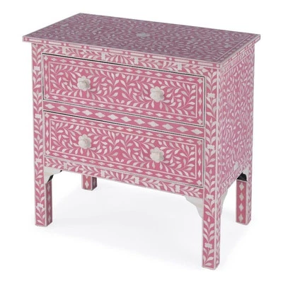 Butler Specialty Vivienna Pink Bone Inlay Accent Chest - Image 1 of 4