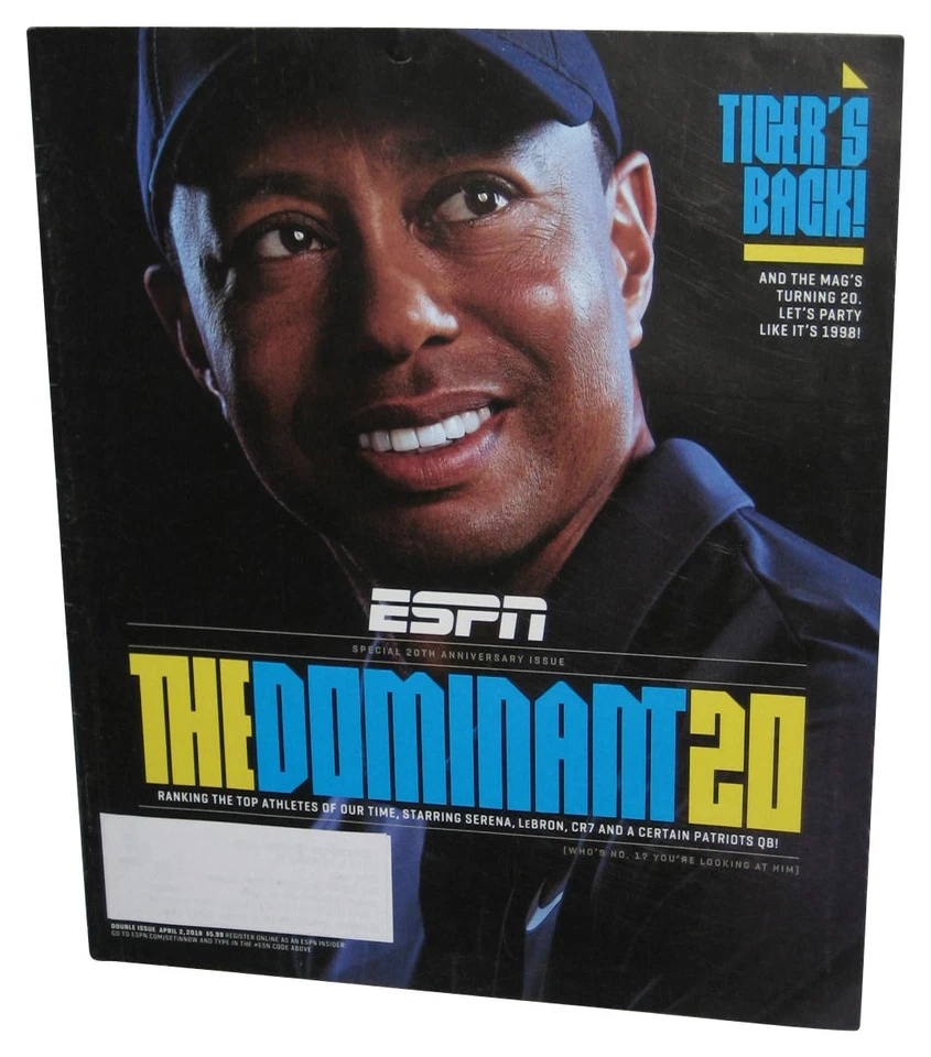 ESPN Double Issue April 2 2018 Magazine Book - (Tiger Woods Cover) - Image 1 of 1