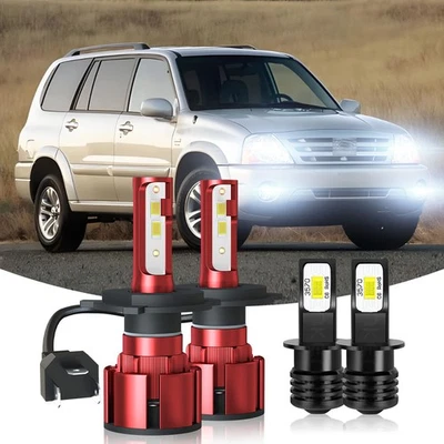 Combo de 4 faros LED altos bajos antiniebla para Suzuki XL-7 2002-2005 6000K Foto 1 de 4