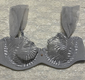 La Perla New Venus Collection 32B Balconette Bra Silver