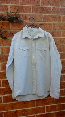 Rewire Clothing Co. Slim Fit Western Cowboy Cotton Stripe Snap Button Shirt M - image 1 of 4