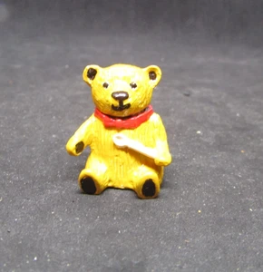 Pewter "Toby Mug style" Thimble - Honey Bear - approx.1" tall      (L - Picture 1 of 7