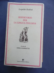LEOPOLDO RODINO'-REPERTORIO PER LA LINGUA ITALIANA-PRIMA EDIZIONE 1994 - Picture 1 of 1