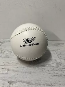 RARE MGD Miller Genuine Draft beer league 16” white softball NEVER USED - Picture 1 of 4