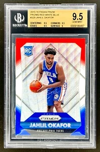 2015-16 Panini Prizm Red White Blue Refractor Jahlil Okafor RC BGS 9.5 - 76ers - Picture 1 of 3