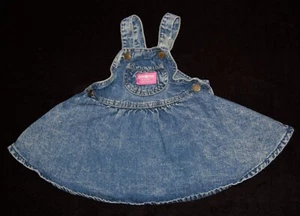 Vintage Oshkosh Overalls Dress Acid Wash Vestbak Denim USA 2T #11 - Picture 1 of 5