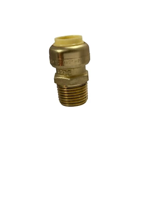 1 Pack XFITTING 1/2" Push Fit x 1/2" Male NPT Adapter, Lead Free Brass