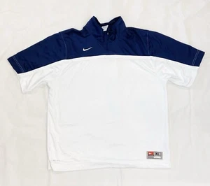 Nike BB10 Short Sleeve Basketball Shooting Shirt Men's L XL White Navy 392909 - Picture 1 of 3