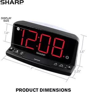 LED Digital Alarm Clock – Simple Operation - Easy to See Large Numbers, Built... - Picture 1 of 12