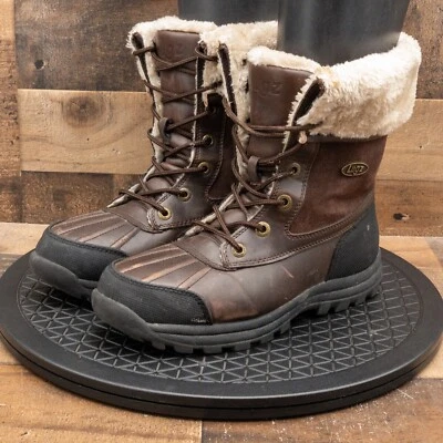 LUGZ VINTAGE TAMBORA WOMENS BOOTS RAIN SNOW BROWN LEATHER LACE UP LINED SIZE 9.5 - Image 1 of 4
