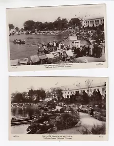 Esposizione Impero Britannico Foto Reale Cartoline Australiane - Lago + Giardino - Foto 1 di 2