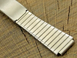 Vintage NOS Unused Stainless Steel Deployment Clasp Watch Band 16mm Bracelet - Picture 1 of 5