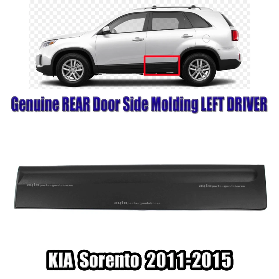 FEDEX⭐ 877312P000 PUERTA TRASERA MOLDURA INFERIOR CONDUCTOR IZQUIERDO PARA KIA SORENTO 2011-2015 Foto 1 de 4