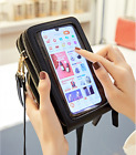 Women Phone Purse Touch Screen Crossbody Wallet RFID Blocking with 2 Straps Bag