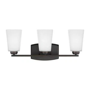 Seagull Lighting - Waseca 3-Light Burnt Sienna Bath Light - Picture 1 of 10