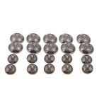 20 pièces boutons de manteau vintage à motif crâne